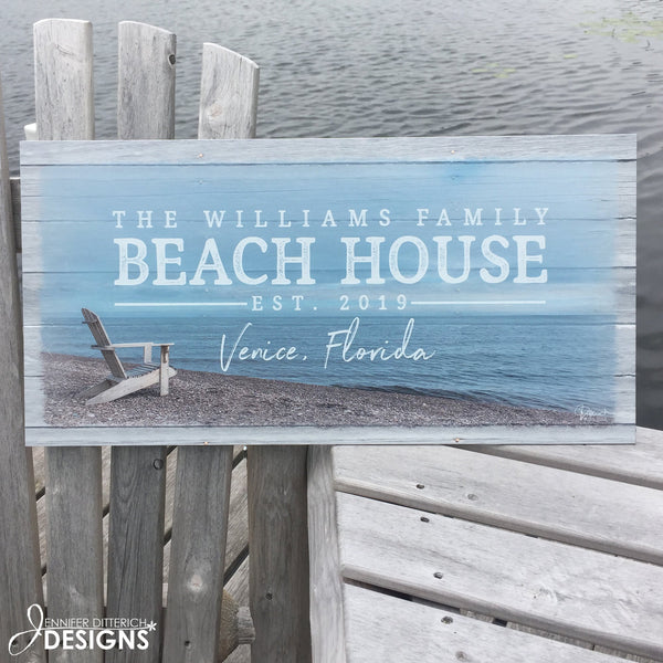 Outdoor Beach House Sign - Jennifer Ditterich Designs