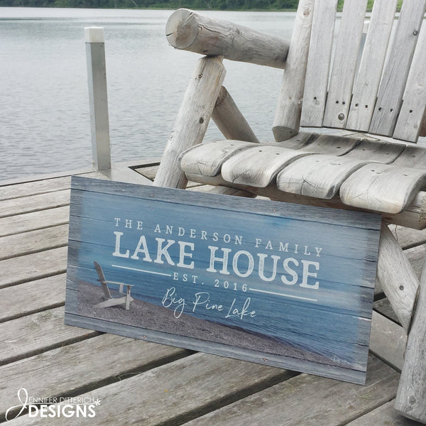 Outdoor Lake House Sign - Jennifer Ditterich Designs