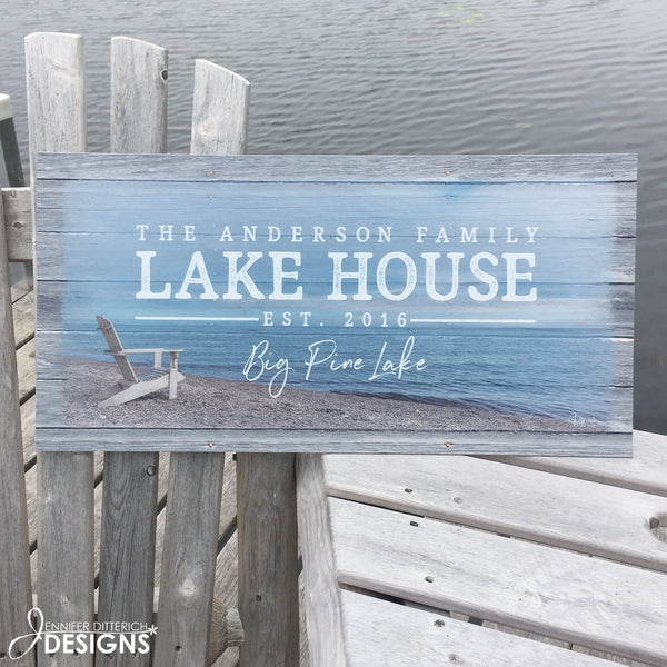 Outdoor Lake House Sign - Jennifer Ditterich Designs
