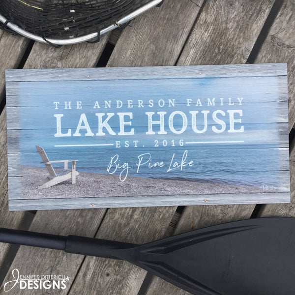 Outdoor Lake House Sign - Jennifer Ditterich Designs