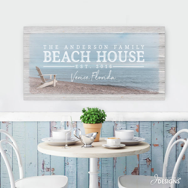 Personalized Beach House Sign - Jennifer Ditterich Designs