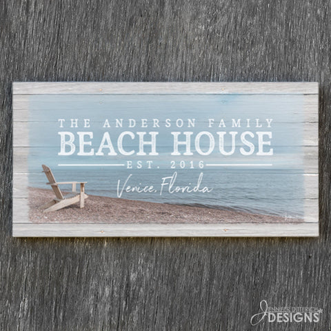 Personalized Beach House Sign - Jennifer Ditterich Designs