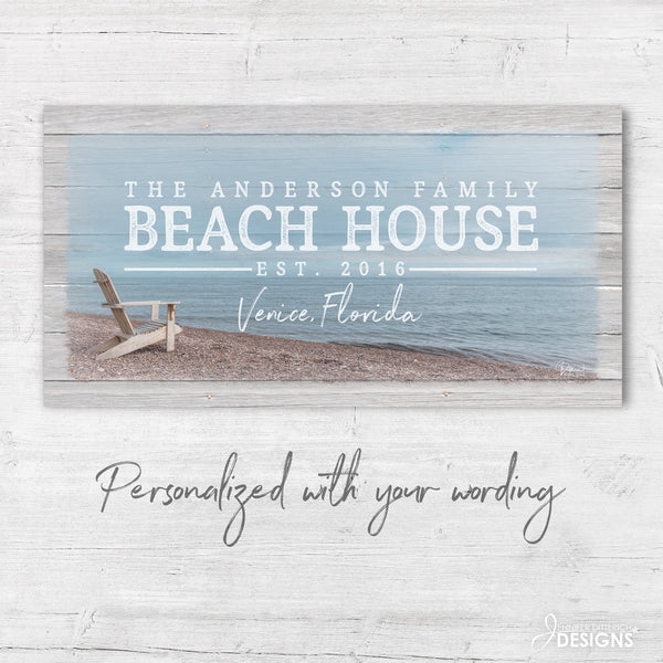 Personalized Beach House Sign - Jennifer Ditterich Designs