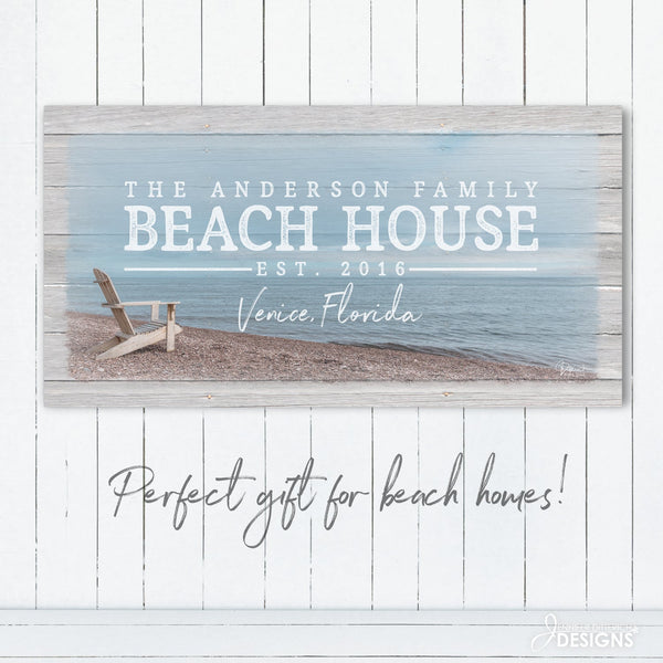 Personalized Beach House Sign - Jennifer Ditterich Designs