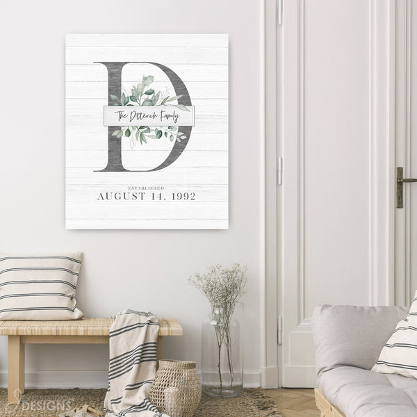 Personalized Family Monogram Print - Jennifer Ditterich Designs
