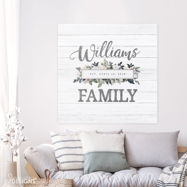 Personalized Family Name Sign - Jennifer Ditterich Designs