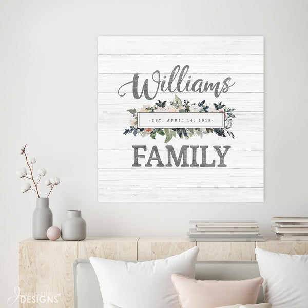 Personalized Family Name Sign - Jennifer Ditterich Designs