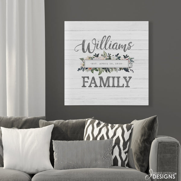 Personalized Family Name Sign - Jennifer Ditterich Designs