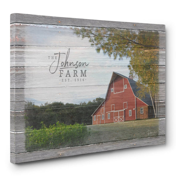 Personalized Farm Name Sign - Canvas Print - Jennifer Ditterich Designs