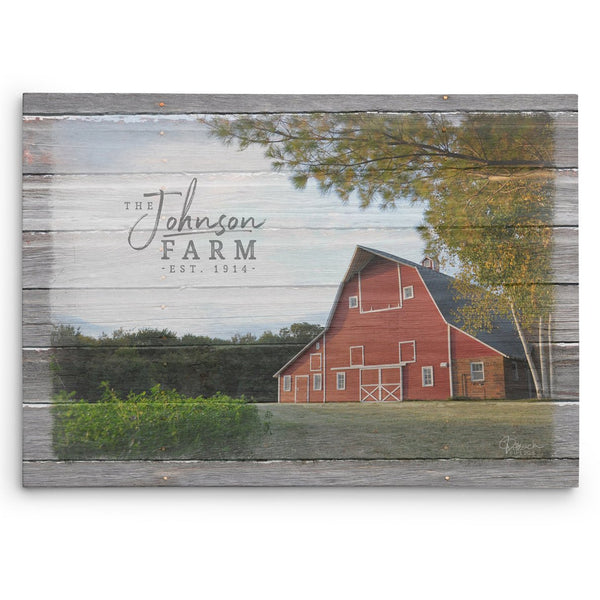 Personalized Farm Name Sign - Canvas Print - Jennifer Ditterich Designs