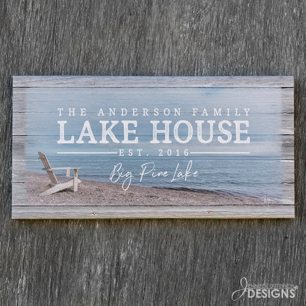 Personalized Lake House Print - Jennifer Ditterich Designs