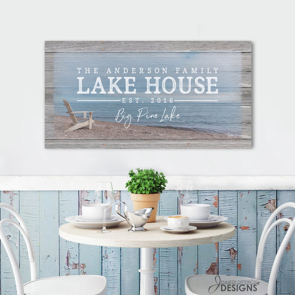 Personalized Lake House Print - Jennifer Ditterich Designs