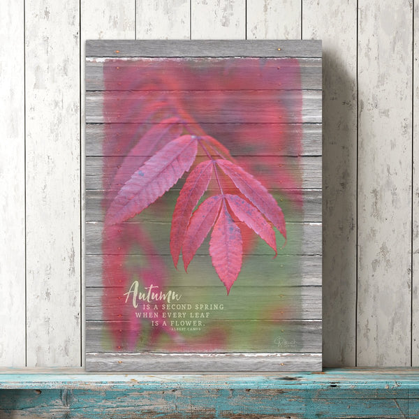 Red Autumn Leaves Canvas Print - Jennifer Ditterich Designs