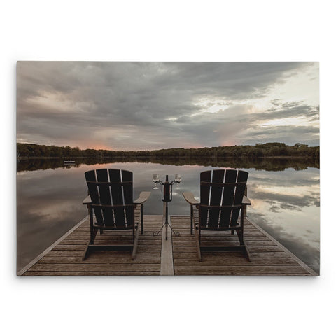Relaxing at the Lake Canvas Print - Jennifer Ditterich Designs