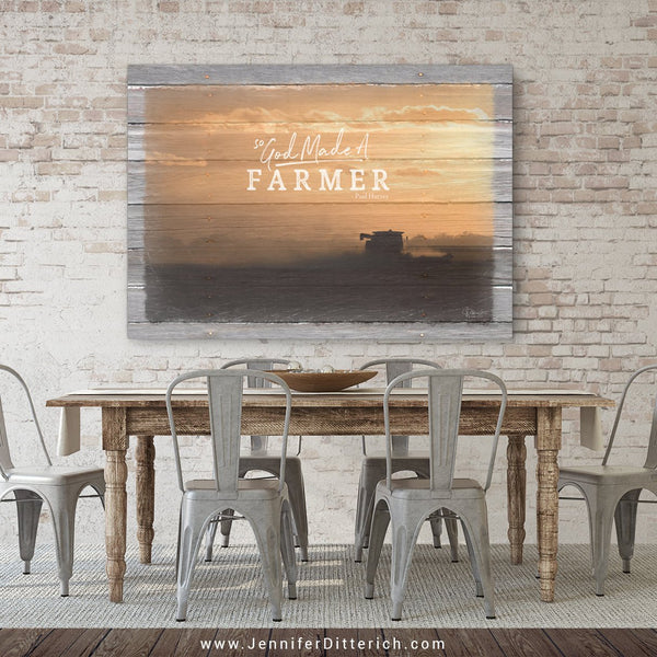 So God Made A Farmer Canvas Print - Harvest Sunset - Jennifer Ditterich Designs