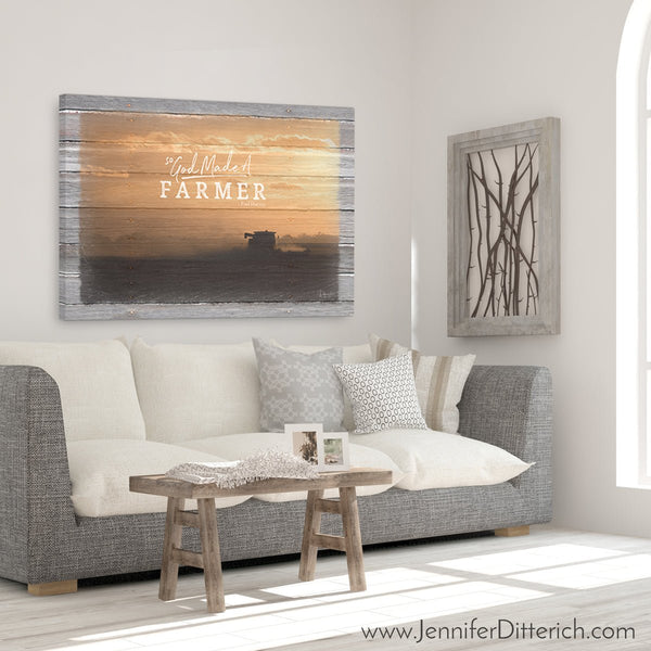 So God Made A Farmer Canvas Print - Harvest Sunset - Jennifer Ditterich Designs