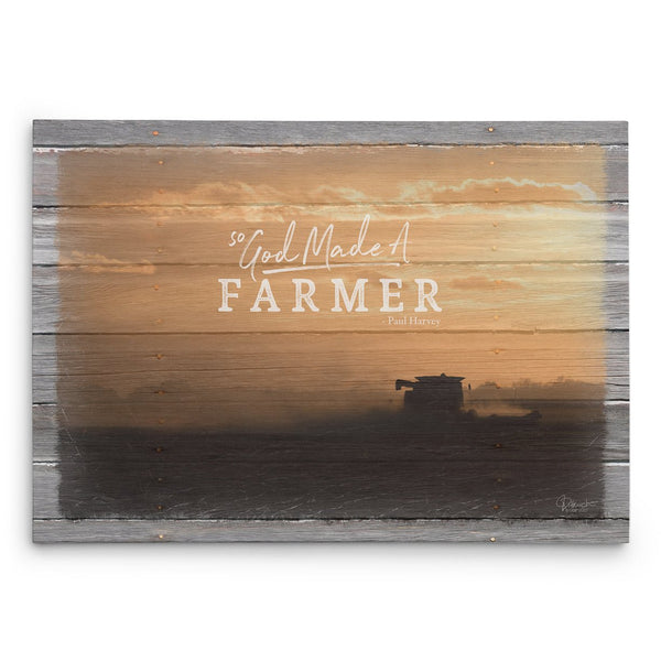 So God Made A Farmer Canvas Print - Harvest Sunset - Jennifer Ditterich Designs