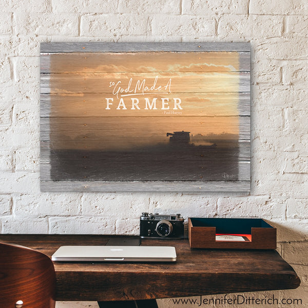 So God Made A Farmer Canvas Print - Harvest Sunset - Jennifer Ditterich Designs