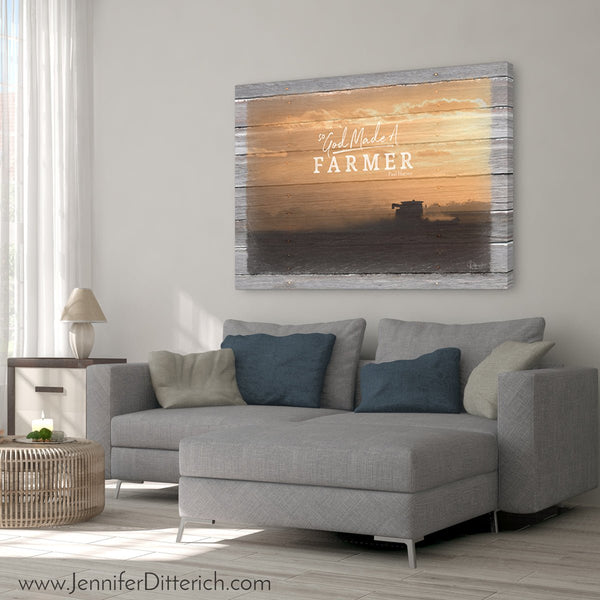So God Made A Farmer Canvas Print - Harvest Sunset - Jennifer Ditterich Designs