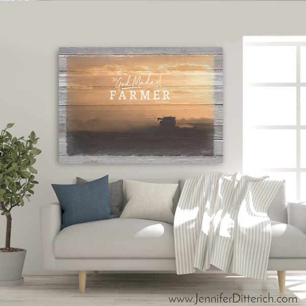 So God Made A Farmer Canvas Print - Harvest Sunset - Jennifer Ditterich Designs