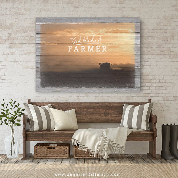 So God Made A Farmer Canvas Print - Harvest Sunset - Jennifer Ditterich Designs