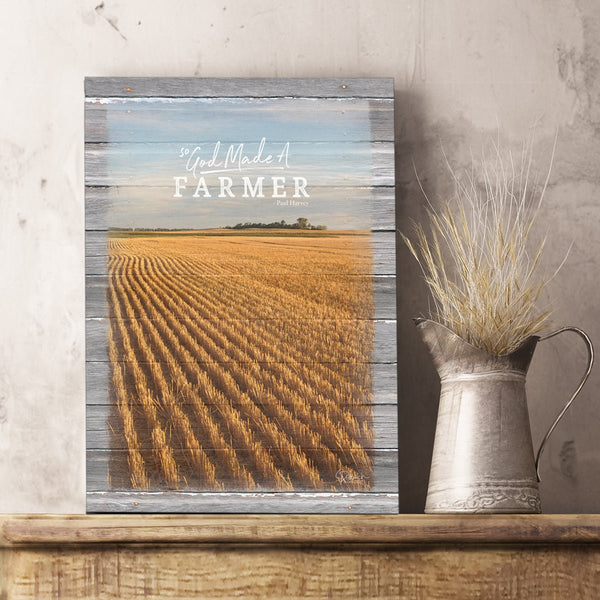 So God Made A Farmer Canvas Print - Harvested Field - Jennifer Ditterich Designs