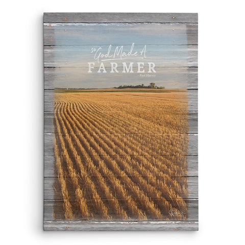 So God Made A Farmer Canvas Print - Harvested Field - Jennifer Ditterich Designs