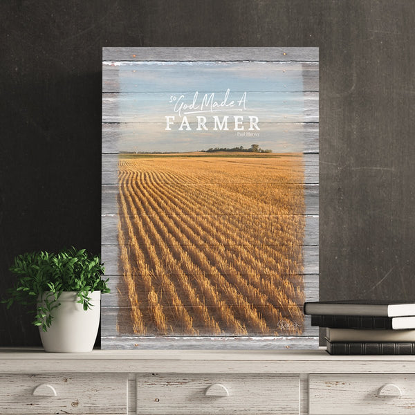 So God Made A Farmer Canvas Print - Harvested Field - Jennifer Ditterich Designs