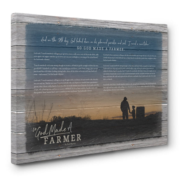 So God Made A Farmer Canvas Print - With Paul Harvey's Speech - Jennifer Ditterich Designs