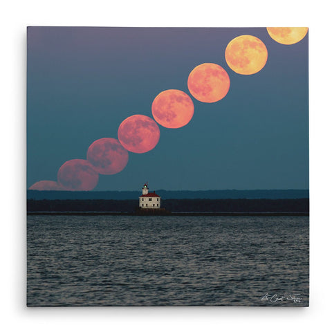 Strawberry Honey Moonrise Canvas Print - Jennifer Ditterich Designs
