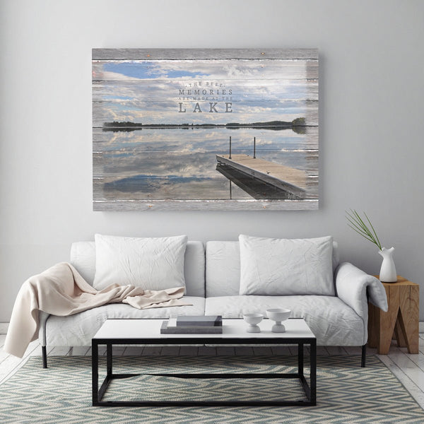 The Best Memories Are Made At The Lake - Canvas Print - Jennifer Ditterich Designs