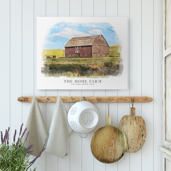 Watercolor Farm Portrait - Jennifer Ditterich Designs