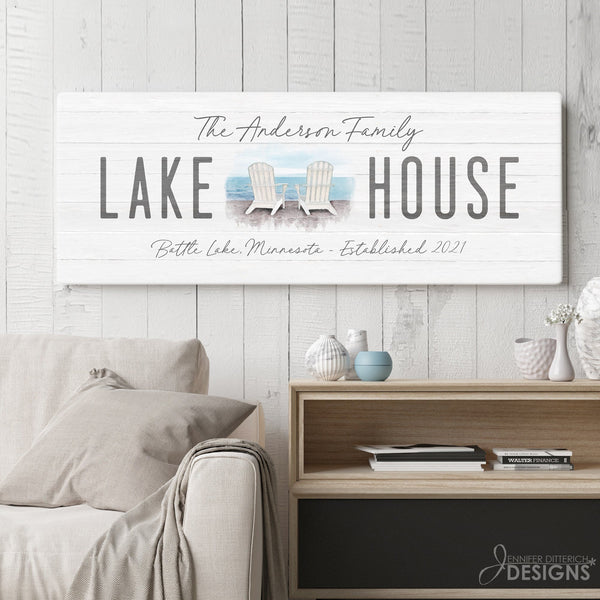 Watercolor Lake House Print - Jennifer Ditterich Designs