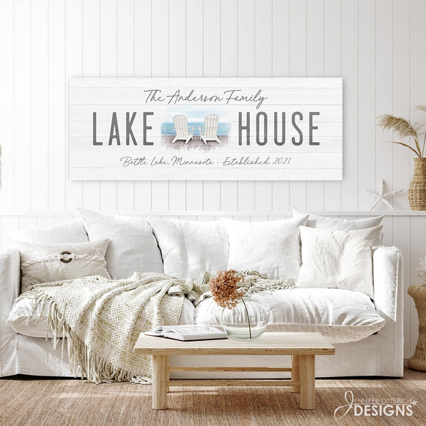 Watercolor Lake House Print - Jennifer Ditterich Designs