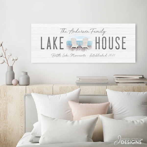 Watercolor Lake House Print - Jennifer Ditterich Designs