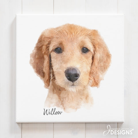 Watercolor Pet Portrait - Jennifer Ditterich Designs