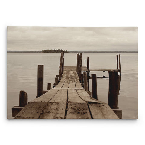 Weathered Dock Canvas Print - Jennifer Ditterich Designs